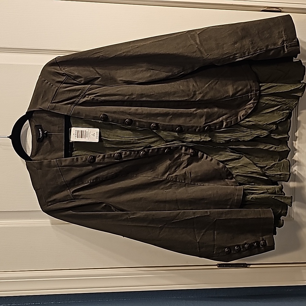 Torrid Military Jacket Green NEW
